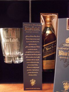 Johnnie Walker Blue Label 20CL Box Set with 1 Very Special Big Blue Label Glass  