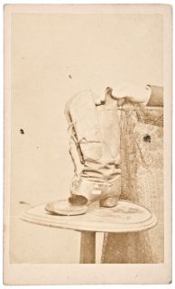CDV of The Actual Boot Worn by John Wilkes Booth  