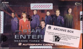 Star Trek Enterprise Season 3 RARE Archive Box Jolene Blalock Autograph  