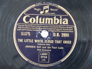 78 Johnnie Ray Cry The Little White Cloud That Cried DB 2995  