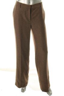 Jones New York NEW Brown Textured Flat Front Dress Pants 8 BHFO  