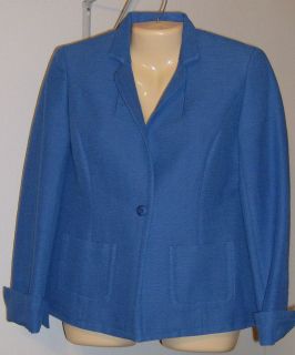 Jones New York Collection Jacket Size 4 Cobalt Blue New with Tag Cotton Silk  