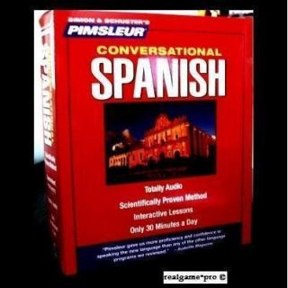 Pimsleur Conversational Spanish Language 16 Full Lessons 8 CD Free CD Case  