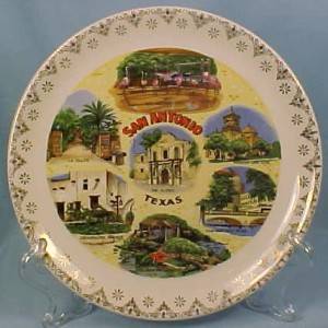 Vintage San Antonio Texas Souvenir Plate Alamo San Jose  