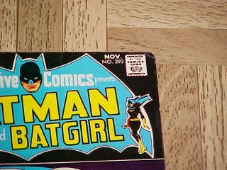 Detective Comics 393 DC July 1969 Batman Batgirl Gil Kane Cover  
