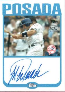 Jorge Posada RARE 2004 Topps Yankees on Card Autograph Auto TA JP SH1300  