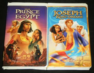 Prince of Egypt Joseph King of Dreams Dreamworks Animated Bible Movies VHS  
