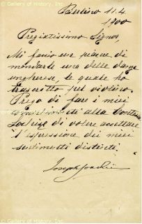 Joseph Joachim Autograph Letter Signed 04 11 1900  