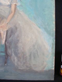Antique Joseph Newman Impressionist Ballerina Painting  