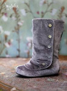 Joyfolie Fall 2012 Girls Brynn Silvery Velvet Boots Size 13  