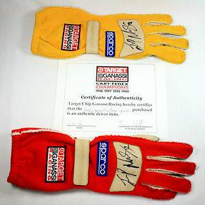 IndyCar Juan Pablo Montoya Signed 2000 Race Used Sparco Gloves Ganassi Indy Cart  