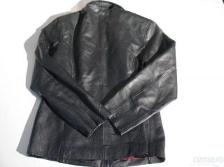 Joshua Ross Black Leather Jacket Womens M Medium  