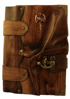 Barbarian Axe Cast Brown Leather Bound Journal Notebook Diary Sketchbook  