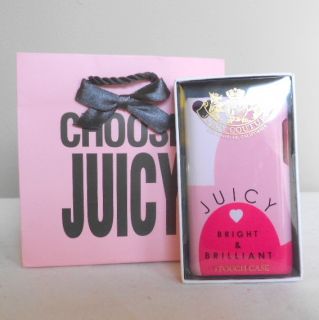 NEW JUICY COUTURE IPOD ITOUCH 4G PLASTIC CASE PINK BRIGHT & BRILLIANT