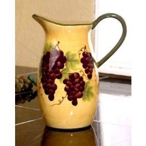 Water Pitcher Juice Pitcher Tuscany Grape Decor 82567 by ACK
