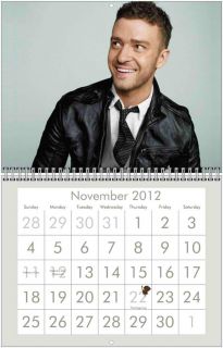 Justin Timberlake 2012 Wall Calendar