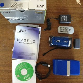 JVC Everio GZ HM200 Dual SD High Def Camcorder Blue