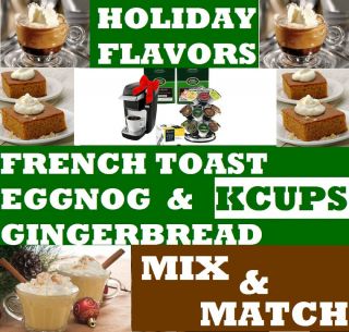 12 Keurig K Cups Golden French Toast Gingerbread Spicy Eggnog Coffee