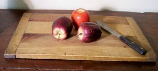 AAFA Vintage Early 1900s Cutting Board with Breadboard Ends & Square