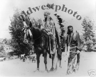 Kalispell Indians Father Son in Native Dress Photo