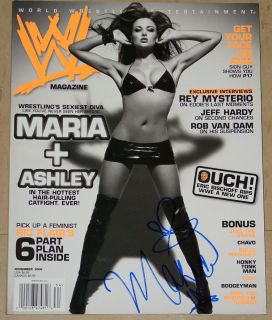 WWE WWF Maria Kanellis Autographed Signed Magazine Proof