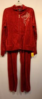 KAK Tus Womens sweat Suit with A Zipperd Top and Draw Sting Waist Band