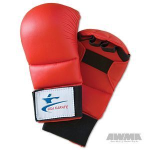 NKF USA Karate Gloves Sparring Equipment Gear Red