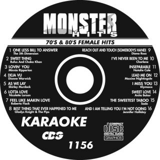 Karaoke Monster Hits CD G 70s 80s Female Hits 1156
