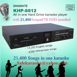 Vietnamese English HDD Pro Karaoke System 8812 3TB HDD 21K Songs