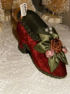 Katherines Collection Victorian Shoe Christmas Ornament Made in