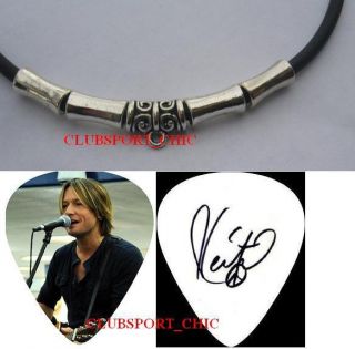 Keith Urban The Voice Signed Guitar Pick Necklace