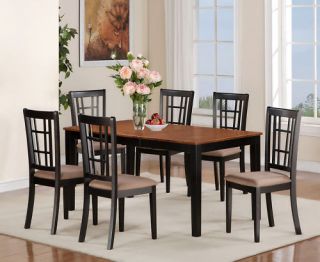 Dinette Kitchen Dining Room Set 7pcs Table 6 Chairs