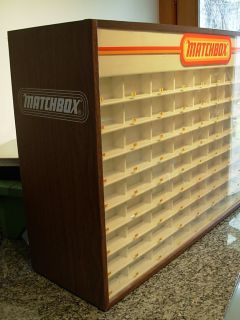 Large Vintage Matchbox Lesney Products 81 Slot Store Display Cabinet
