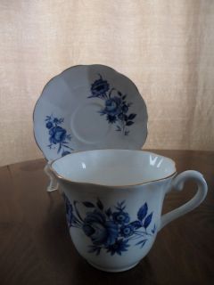 Taylor Kent Elizabethan Blue Floral Cup Saucer