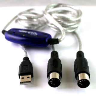 USB to MIDI Cable PC Interface Adapter Keyboard Music Cord U101