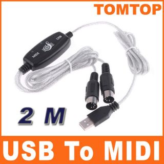 MIDI USB Cable Converter PC to Music Keyboard Adapter