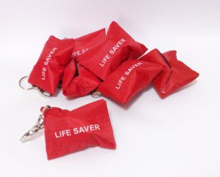 10 Keychains Lot Mouth to Mouth Face Shield CPR 2 Gloves First Aid Kit