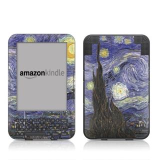  Kindle 3 Keyboard DecalGirl Gloss Skin Van Gogh Starry Night