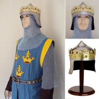 King Arthur Helmet Crown Wearable re enactment LARP