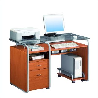 Techni Mobili Kieran GLS Top Wood Dark Honey Computer Desk