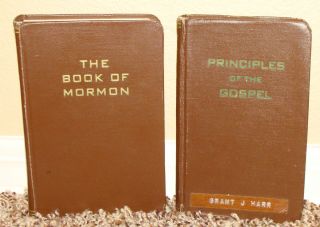 Pocket Sized Book of Mormon   Military Scripture Brown 1943 1ED LDS