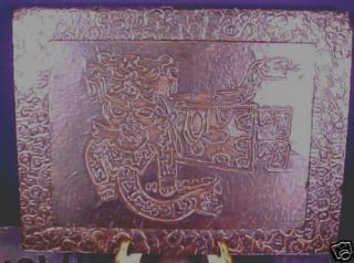 Strange Aztecy Arts Crafts Repousse Copper Picture