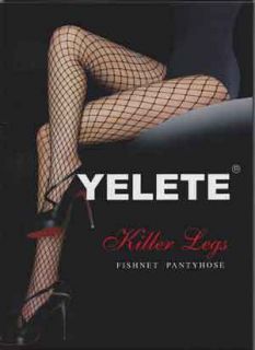 Yelete Killer Legs Large Black Fishnet Tights