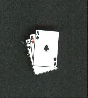 Three of A Kind Aces Poker Cards Lapel Pin 116