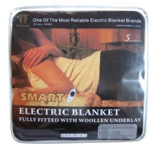 Smart King Fitted Electric Blanket with Wool Underlay