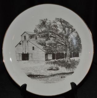 Vernon Wood Kimberton Farm School Old Barn Plate PA