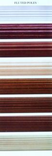 ft Kirsch 1 3 8 Fluted Wood Curtain Rod Drapery Pole