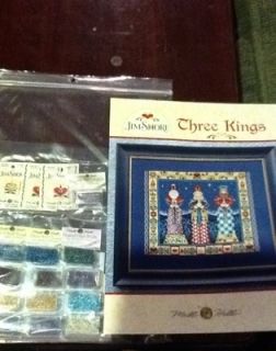 Jim Shore Three Kings w Beads Buttons Chart Treasures Mill Hill
