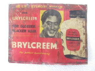 Old Kishore Kumar Print Brylcreem Ad Tin Sign Board Adv EHS