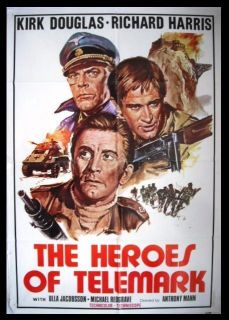 The Heroes of Telemark Kirk Douglas Original Lebanese Movie Poster 70s